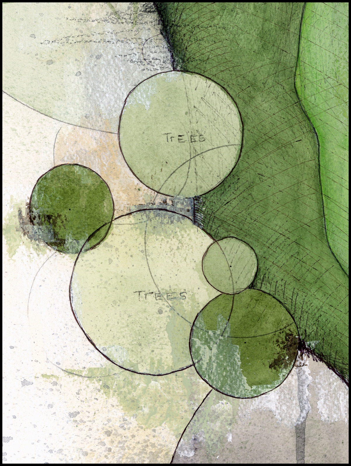 Detail view 2 of the original TPC Twin Cities No. 18 artwork