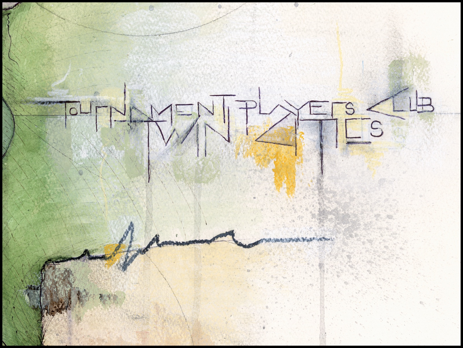 Detail view 5 of the original TPC Twin Cities No. 18 artwork